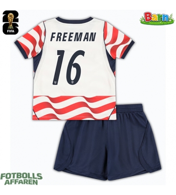Förenta stater Alex Freeman #16 Hemmaställ Barn VM 2026 Kortärmad (+ Korta byxor)